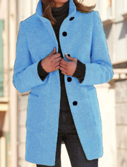 Manteau élégant à boutons pour femme