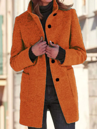 Manteau élégant à boutons pour femme