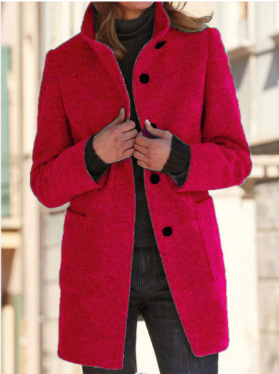 Manteau élégant à boutons pour femme