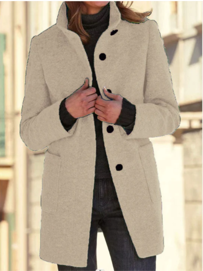 Manteau élégant à boutons pour femme