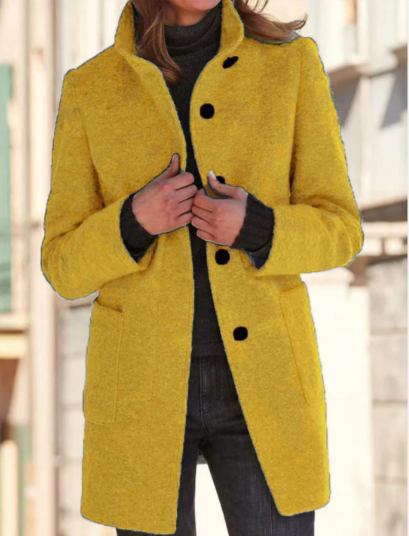 Manteau élégant à boutons pour femme