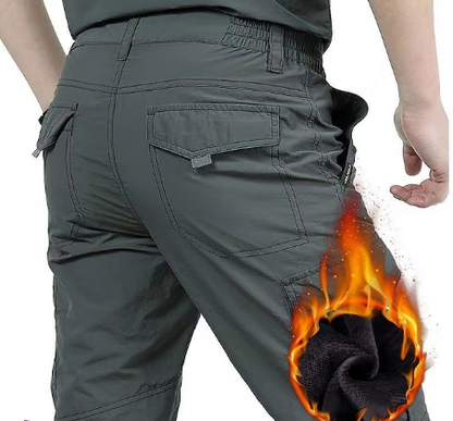 Pantalon cargo d'hiver noir pour hommes