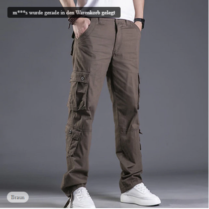 David - Pantalon Cargo Homme Coupe Slim Moderne