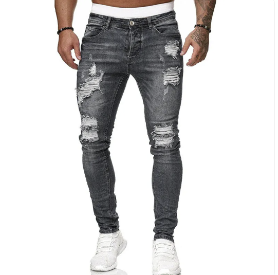 Jeans Homme Slim Fit Tendance Décontracté