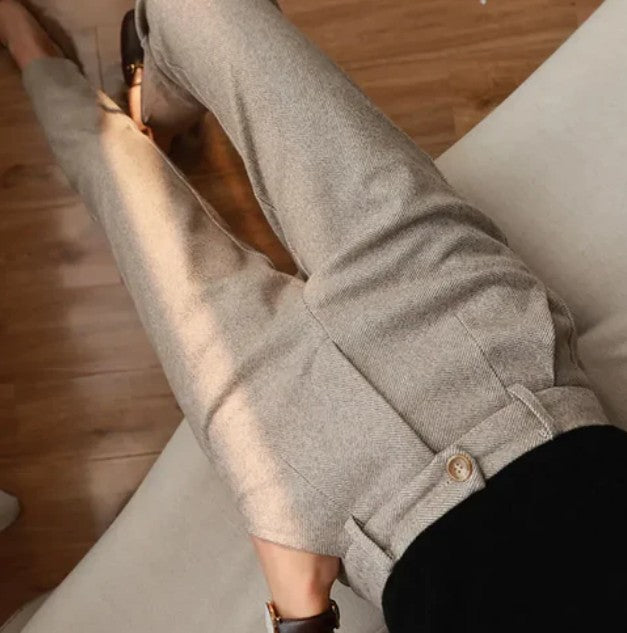 Pantalon élégant pour homme 100 % laine
