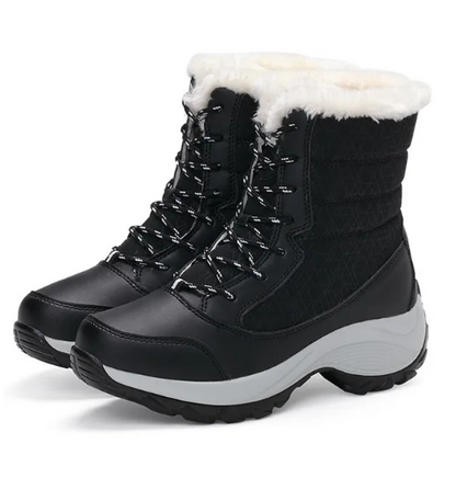 Bottes d'hiver chaudes grande taille garnies de fourrure