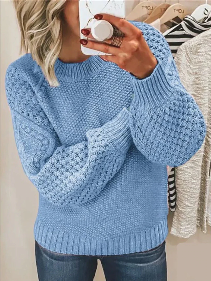 Kuschelig Pullover Gerippt Bequem - IdealeKleiden