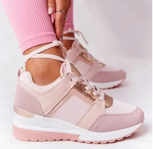 Chaussures à lacets en cuir Confort Talon compensé Automne
