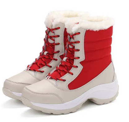 Bottes d'hiver chaudes grande taille garnies de fourrure