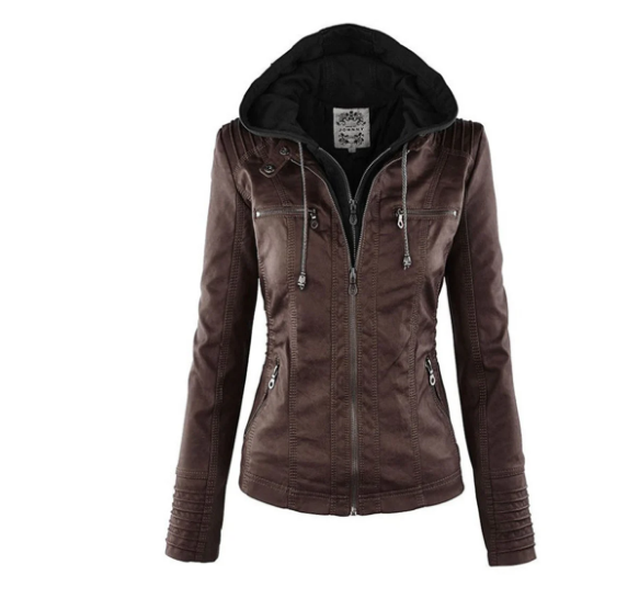 Wetterfeste Damenjacke Kapuze Waterproof - IdealeKleiden