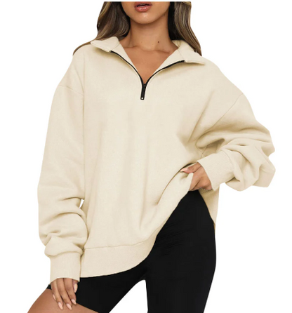 Sweat-shirt Femme Col Élégant