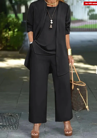 Damen Strick-Set: Jacke, Pulli und Hose - IdealeKleiden