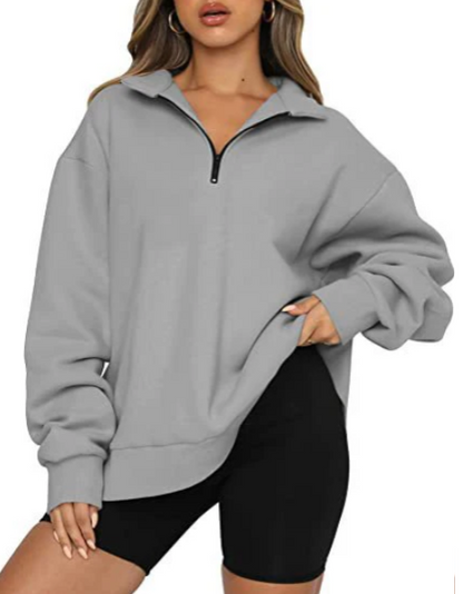 Sweat-shirt Femme Col Élégant