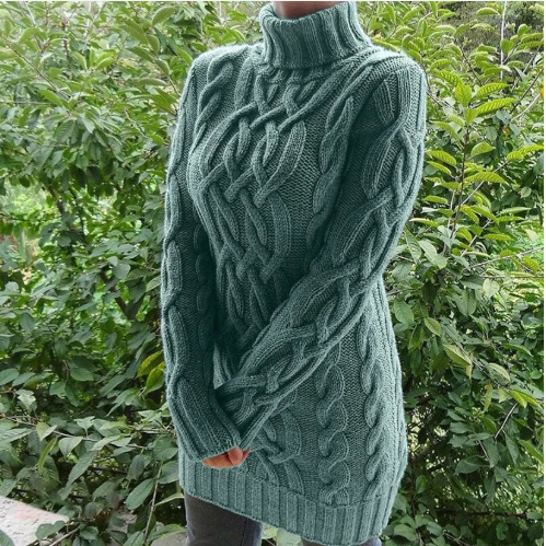 Pull tricoté main Motif crocheté