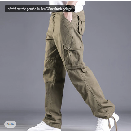 David - Pantalon Cargo Homme Coupe Slim Moderne