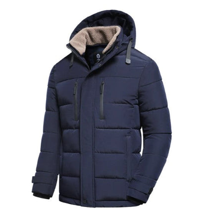 Blouson d'hiver pour homme à capuche amovible, style moderne
