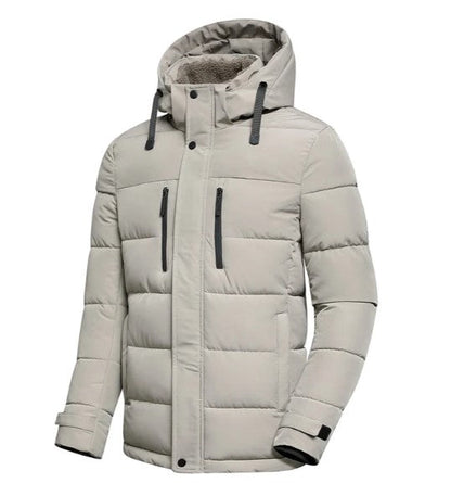 Blouson d'hiver pour homme à capuche amovible, style moderne