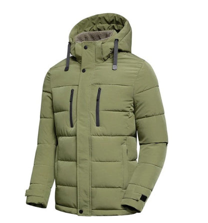 Blouson d'hiver pour homme à capuche amovible, style moderne