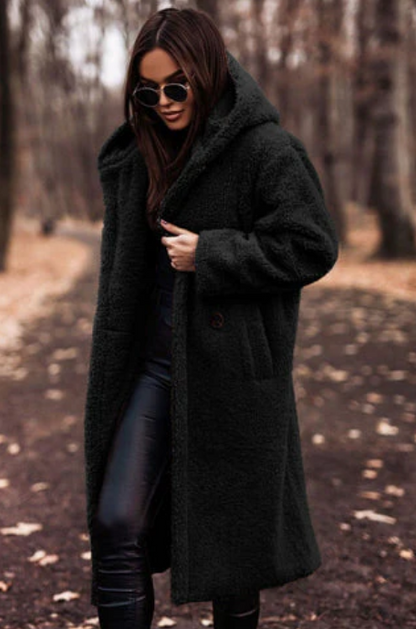 Laura - Long manteau chic Teddy Look