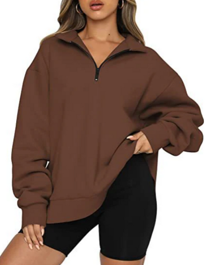 Sweat-shirt Femme Col Élégant