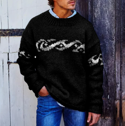 Pull en maille Surf pour hommes style marin