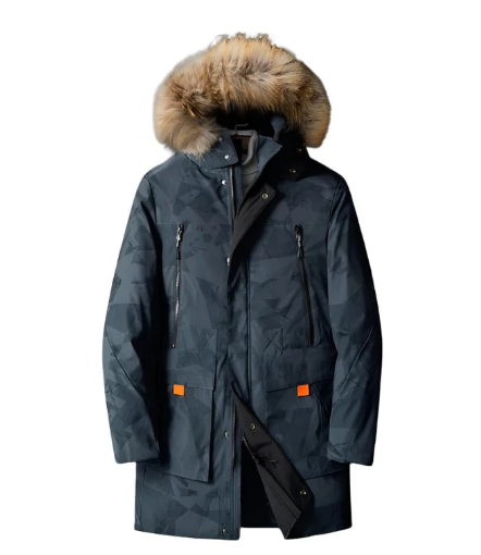 Wärme Herrenparka Kapuze Kunstfell Mantel - IdealeKleiden