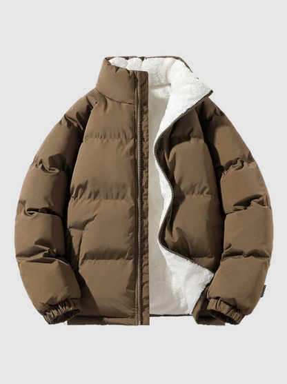 Doudoune chaude doublée polaire pour femme