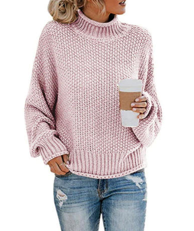 Pull col roulé femme Doux et chaud