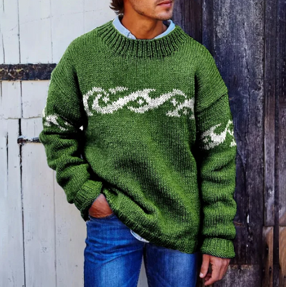 Pull en maille Surf pour hommes style marin