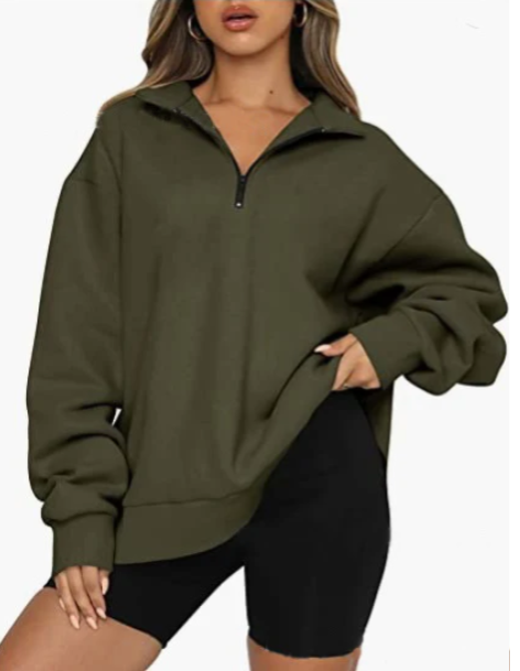 Sweat-shirt Femme Col Élégant