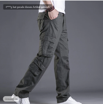 David - Pantalon Cargo Homme Coupe Slim Moderne