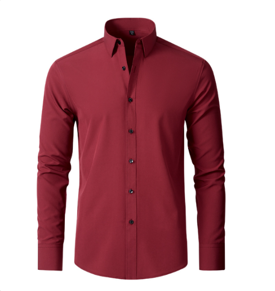 Chemise confortable en tissu stretch au design moderne
