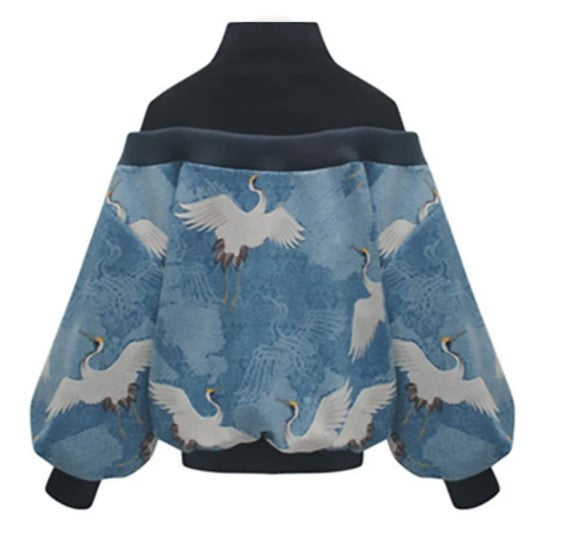 Sweat-shirt femme manches bouffantes moderne