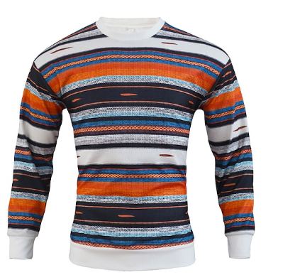 Pull homme côtelé col rond