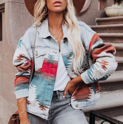 Veste en jean rétro style classique