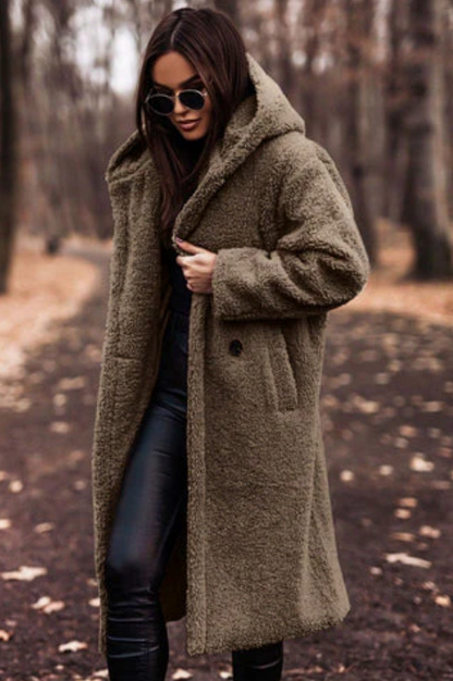 Laura - Long manteau chic Teddy Look
