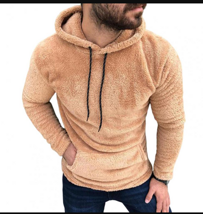 Pull-over douillet pour hommes à capuche moelleuse