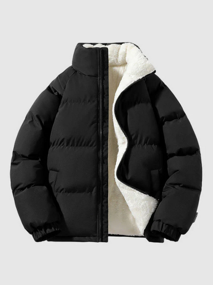 Doudoune chaude doublée polaire pour femme