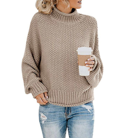Pull col roulé femme Doux et chaud