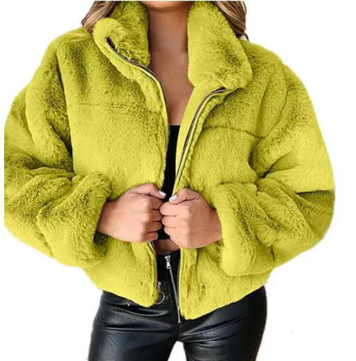 Veste d'hiver pour femme style nounours, chaude et élégante