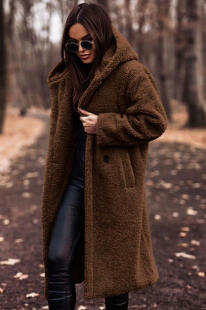 Laura - Long manteau chic Teddy Look