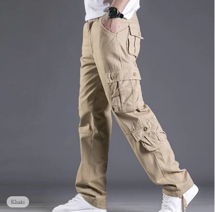 David - Pantalon Cargo Homme Coupe Slim Moderne