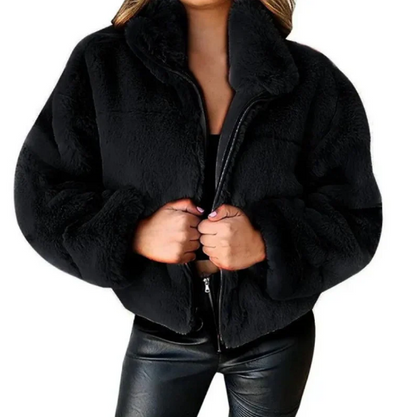 Veste d'hiver pour femme style nounours, chaude et élégante