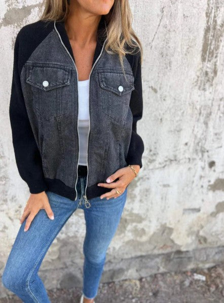 Blazer en jean moderne pour femme