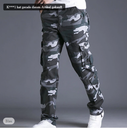 David - Pantalon Cargo Homme Coupe Slim Moderne