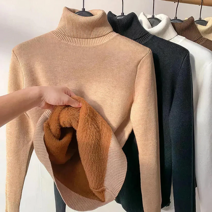 Pull Col Roulé Femme Élégant Qualité Luxe