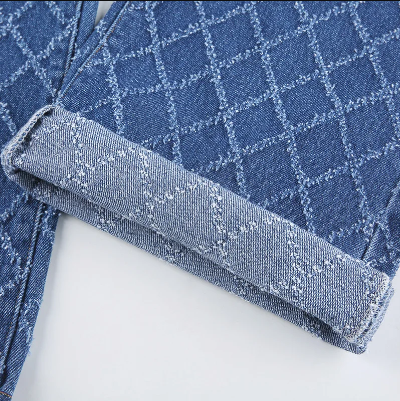 Jean taille haute rhomboïde pour homme