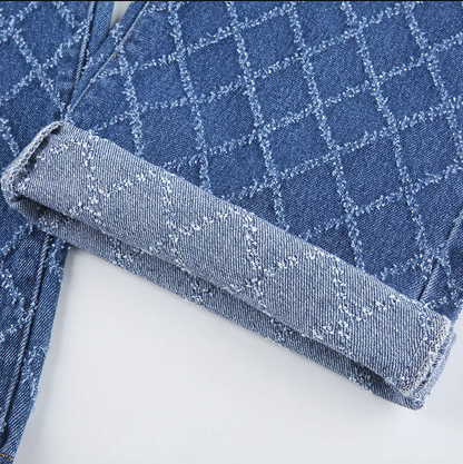 Jean taille haute rhomboïde pour homme