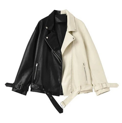 Veste femme élégante bicolore look tendance