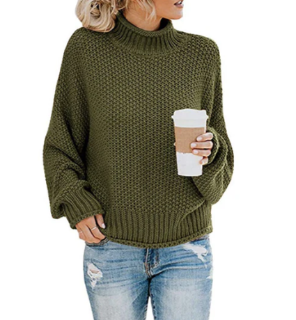 Pull col roulé femme Doux et chaud